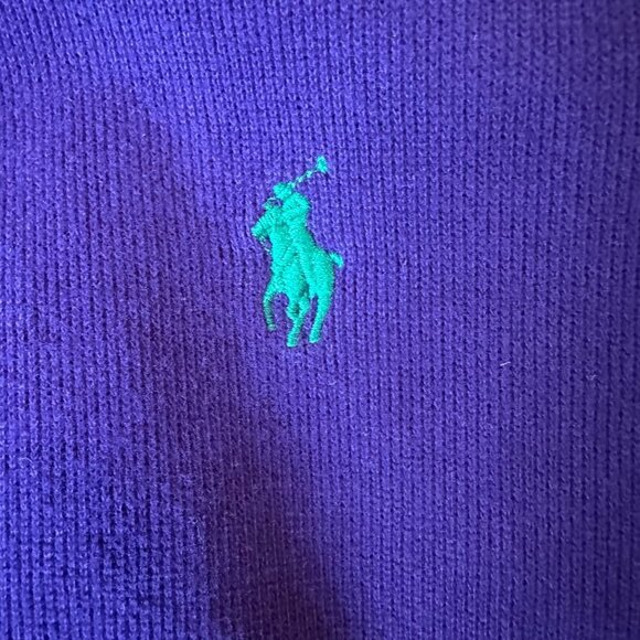Ralph Lauren Men's‎ Purple 1/4 zip long sleeve sweater Mock Neck Sz XL - Picture 4 of 7